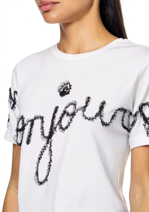 Karl Lagerfeld Paris Womens Shirt Flattering Fit Soft White-2
