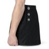 KARL LAGERFELD Womens A Line Skirt Black Button Waist-5