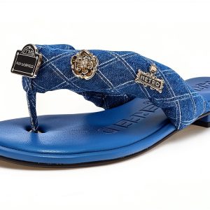 Karl Lagerfeld Paris Womens Flat Sandals Cushioned Insole-0