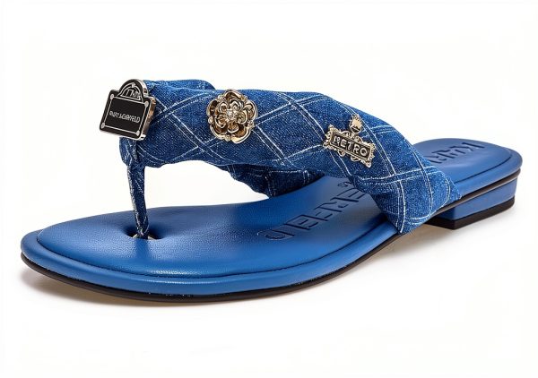 Karl Lagerfeld Paris Womens Flat Sandals Cushioned Insole-0