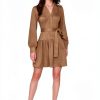 Karl Lagerfeld Paris Womens Long Sleeve Collared Dress-1