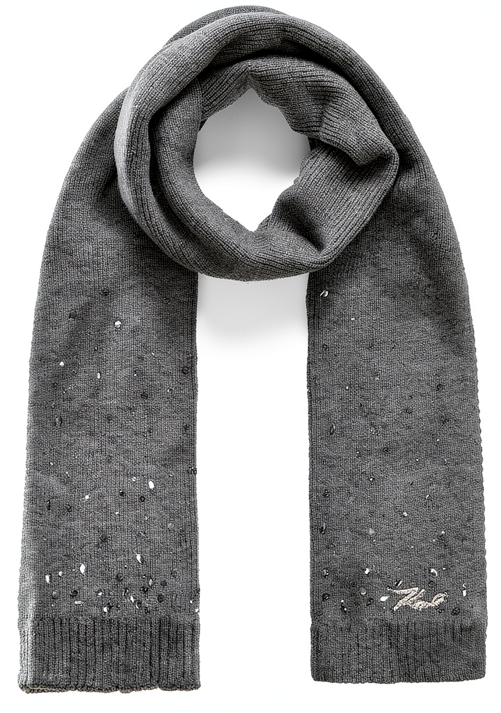 Karl Lagerfeld Paris womens scarf draped elegantly over a coat