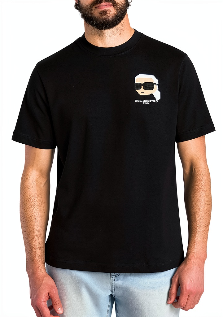 Karl Lagerfeld Paris t-shirt in black with graphic design