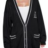 Karl Lagerfeld Paris Womens Pullover Sweater Black Soft-0