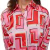 Karl Lagerfeld Paris Womens Button Down Shirt Parfait Multi-4