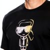 Karl Lagerfeld Paris Mens Graphic T-Shirt Black Crewneck-5