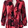 Karl Lagerfeld Paris Womens Shirt Flattering Fit Versatile-0