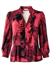 Karl Lagerfeld Paris Womens Shirt Flattering Fit Versatile-0