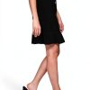 KARL LAGERFELD Womens A Line Skirt Black Button Waist-2