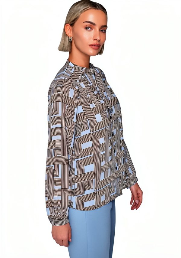 Karl Lagerfeld Paris Blouse Long Sleeve Soft Suiting Womens-2