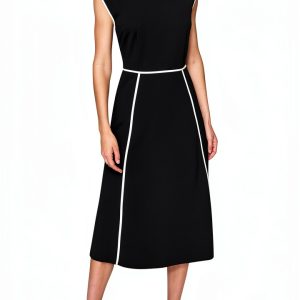 Karl Lagerfeld Paris Womens Wear to Work Midi Dress-0