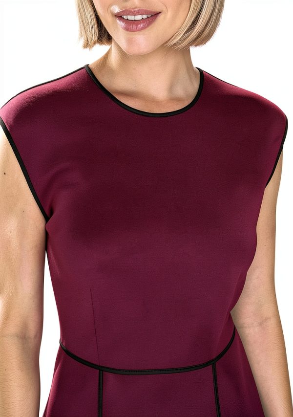 Karl Lagerfeld Paris Sleeveless Scuba Crepe Midi Dress-4