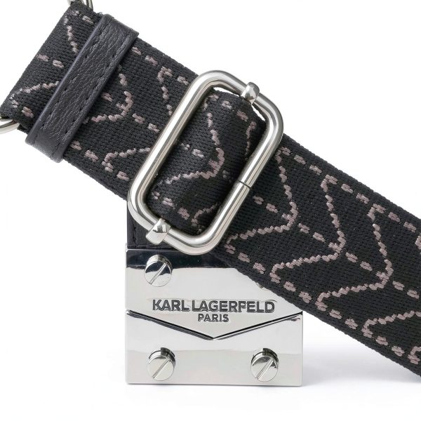 Karl Lagerfeld Paris Crossbody Handbag Black Womens Everyday-3