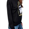 Karl Lagerfeld Paris Womens Pullover Sweater Black Versatile-2