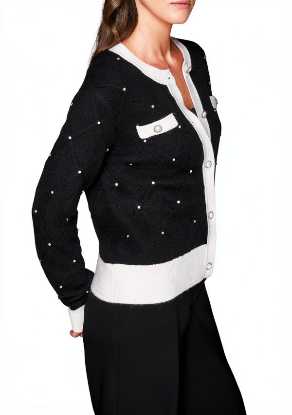 Karl Lagerfeld Paris Womens Pullover Sweater Black Soft-1