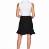 KARL LAGERFELD Womens A Line Skirt Black Button Waist-4