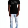 Karl Lagerfeld Men's White Graphic Tee Short-1