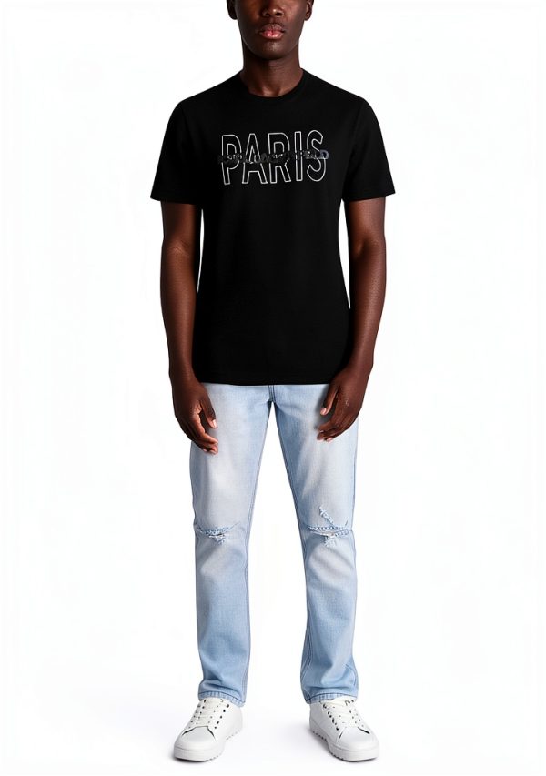 Karl Lagerfeld Men's White Graphic Tee Short-1