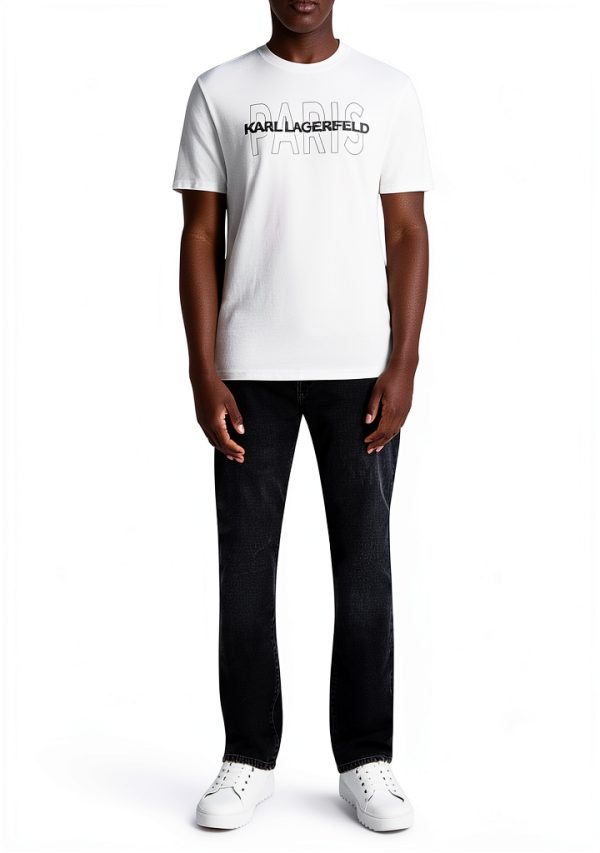 Karl Lagerfeld Mens T Shirt Short Sleeve White-1