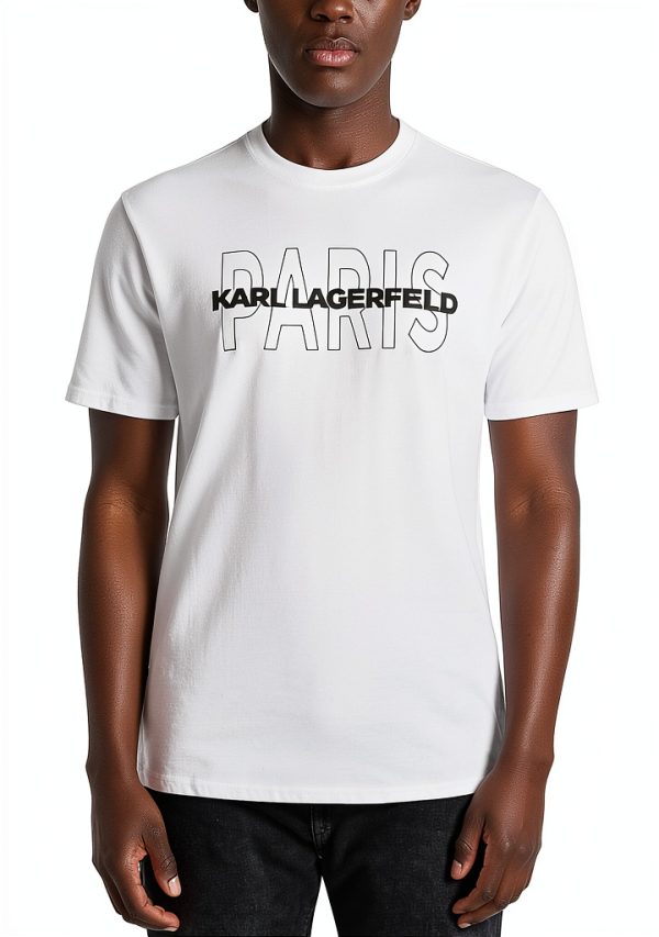 Karl Lagerfeld Mens T Shirt Short Sleeve White-0